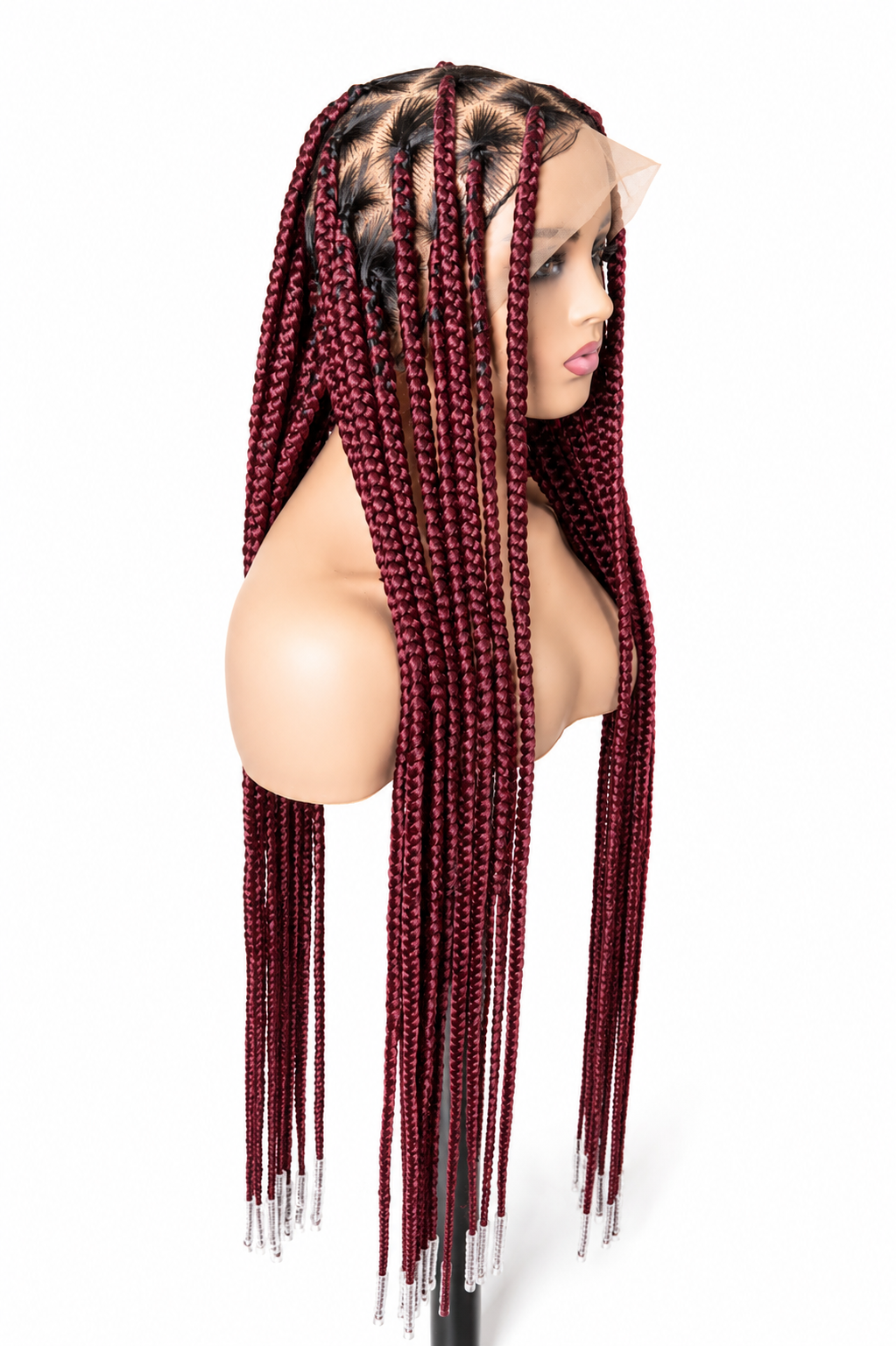 BW-005 Knotless braid wig with beads
