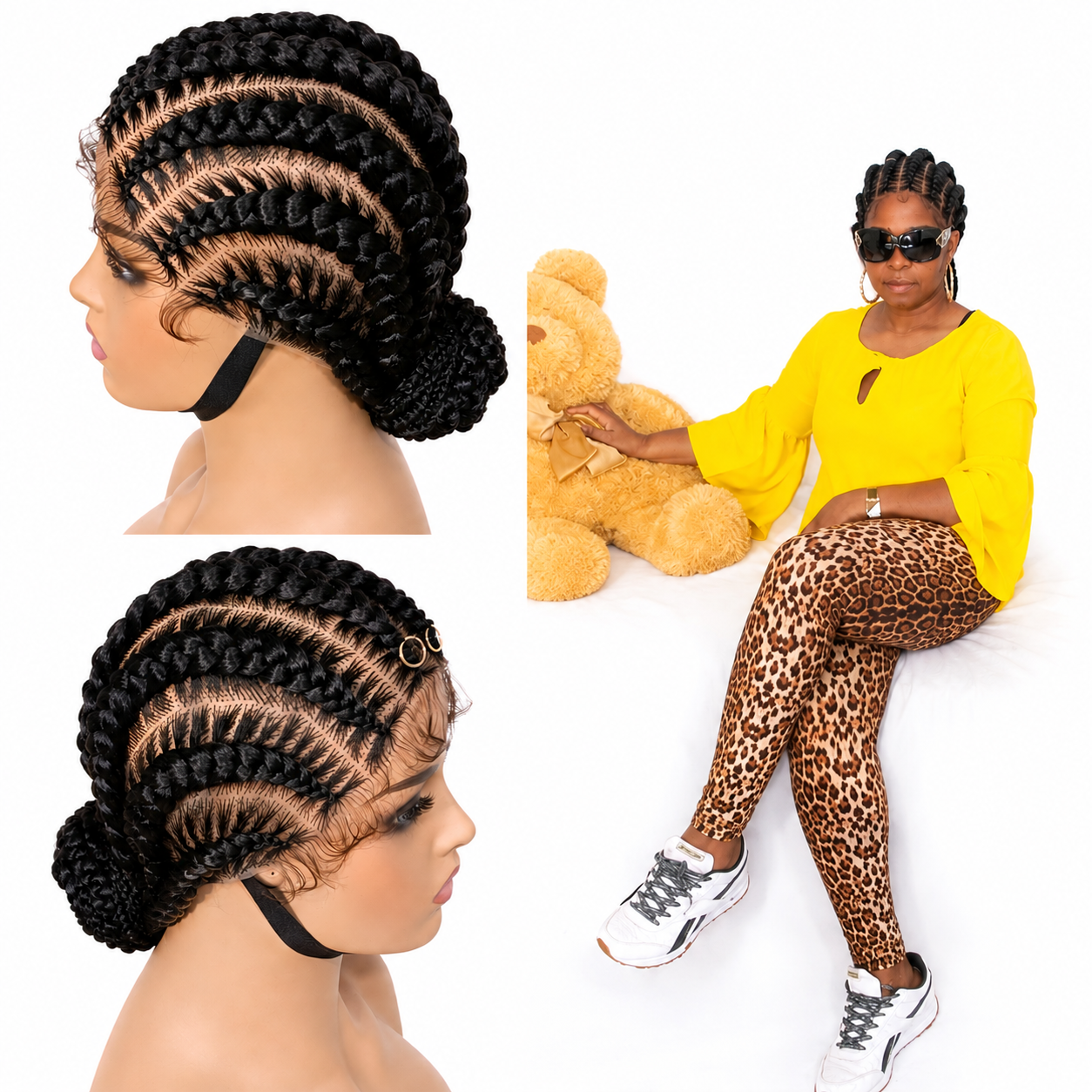 Cornrow braided wig BW-0013