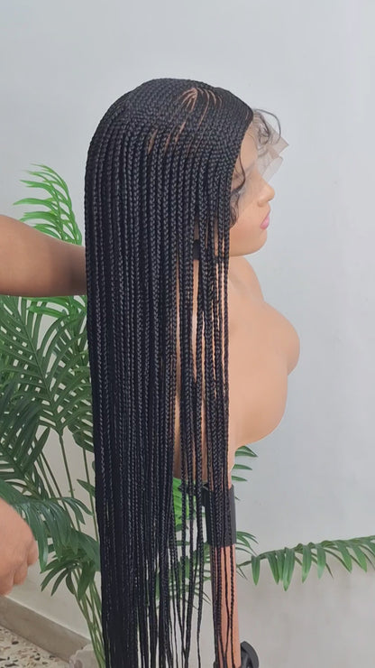 Cornrow braided wig two step
