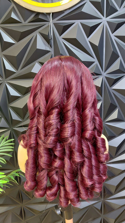 Royal Burgundy Bounce Blended Wig