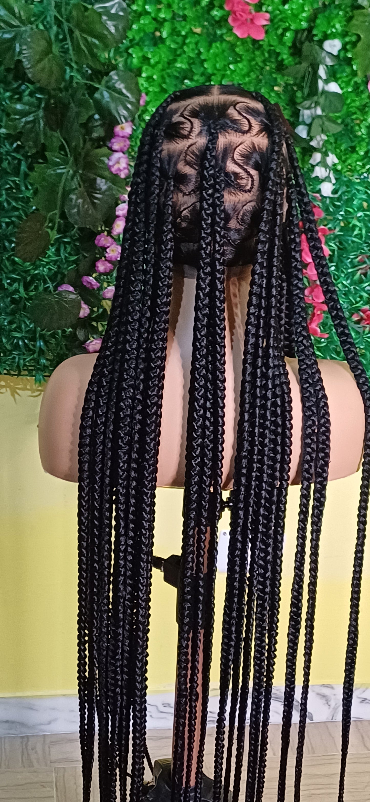 Knotless &cornrow gluless wig