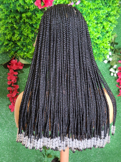 BW-001 - Cornrow Beaded Braided Wig