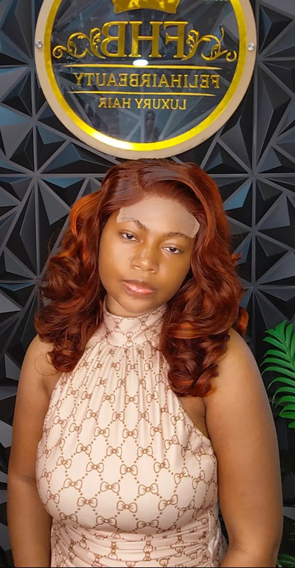 FHB Copper Bounce Human Hair Wig