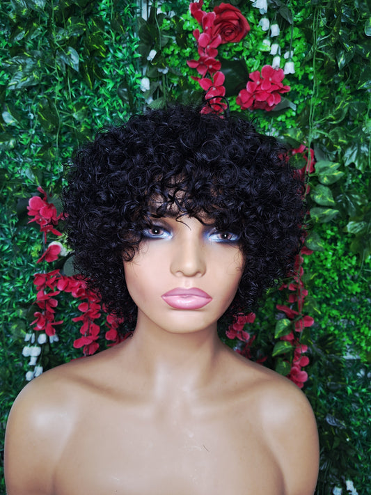 💯 Human hair gluless wig