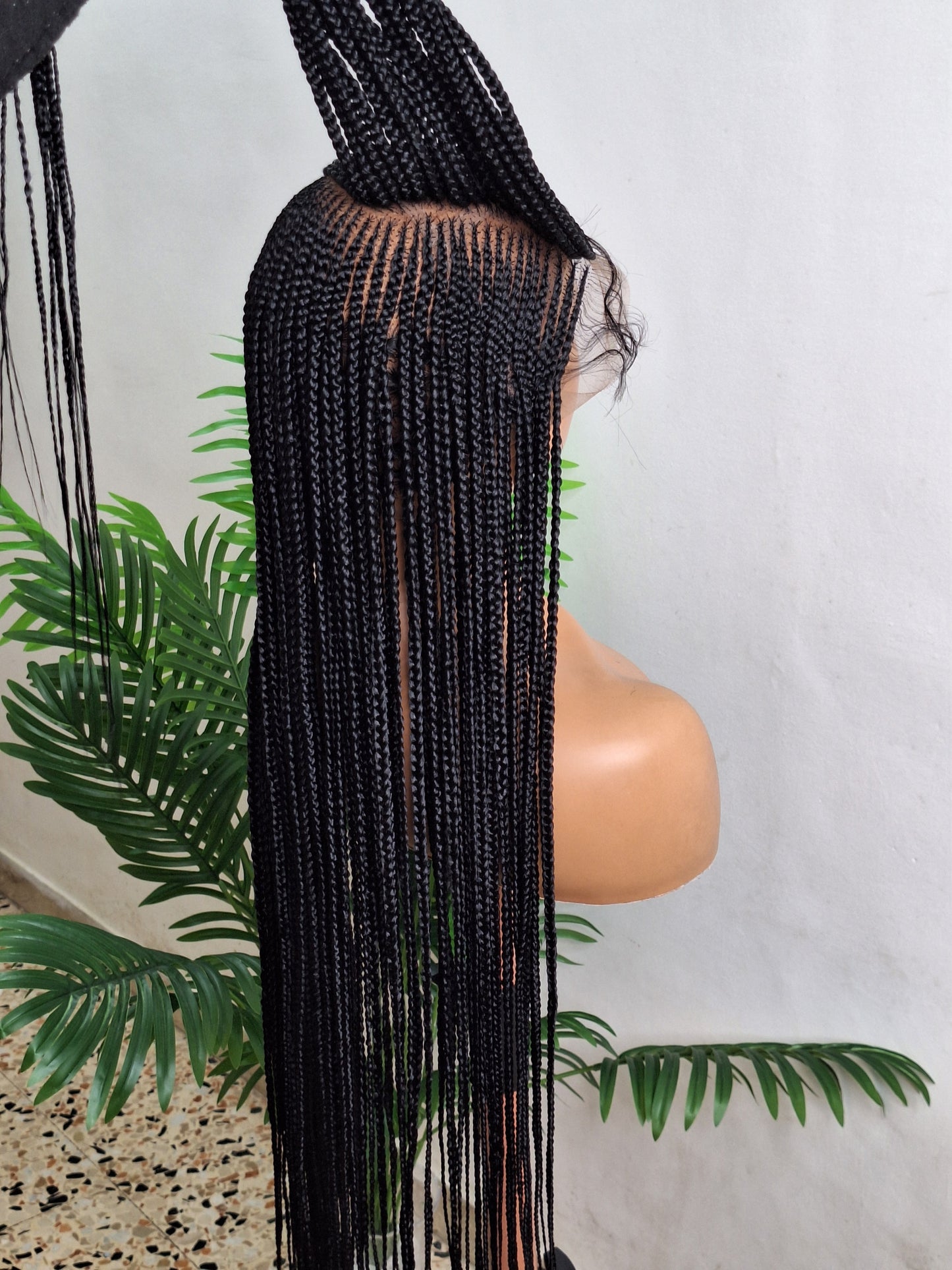 Cornrow braided wig two step