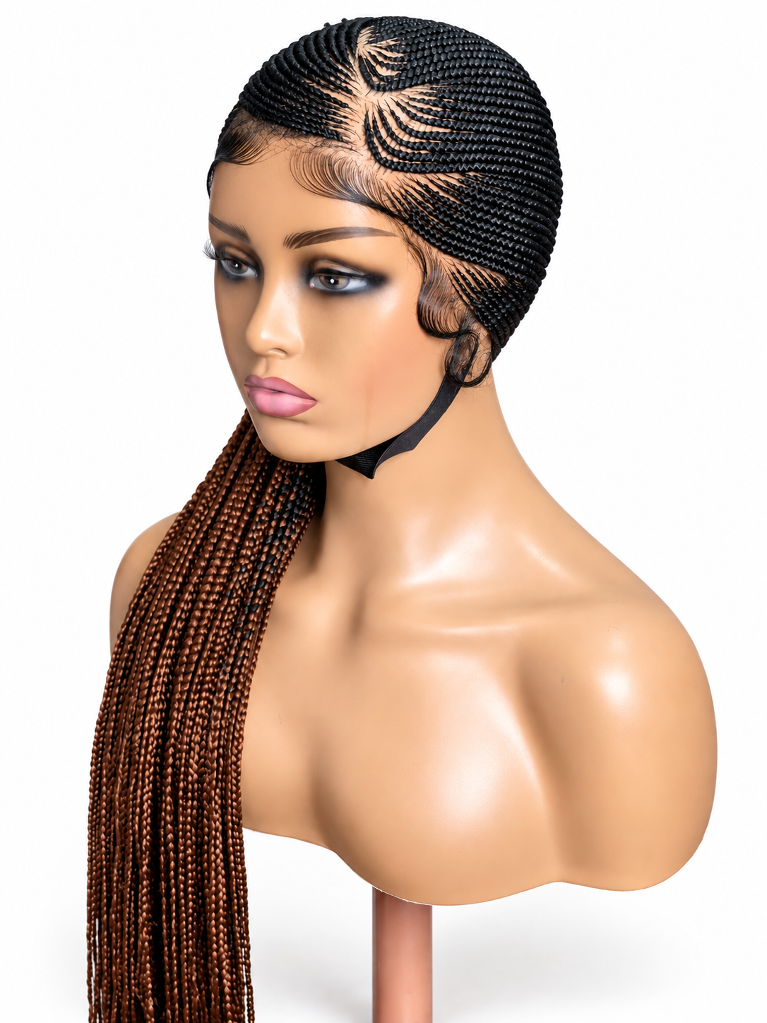 FHB Luxury Cornrows Braided Wig