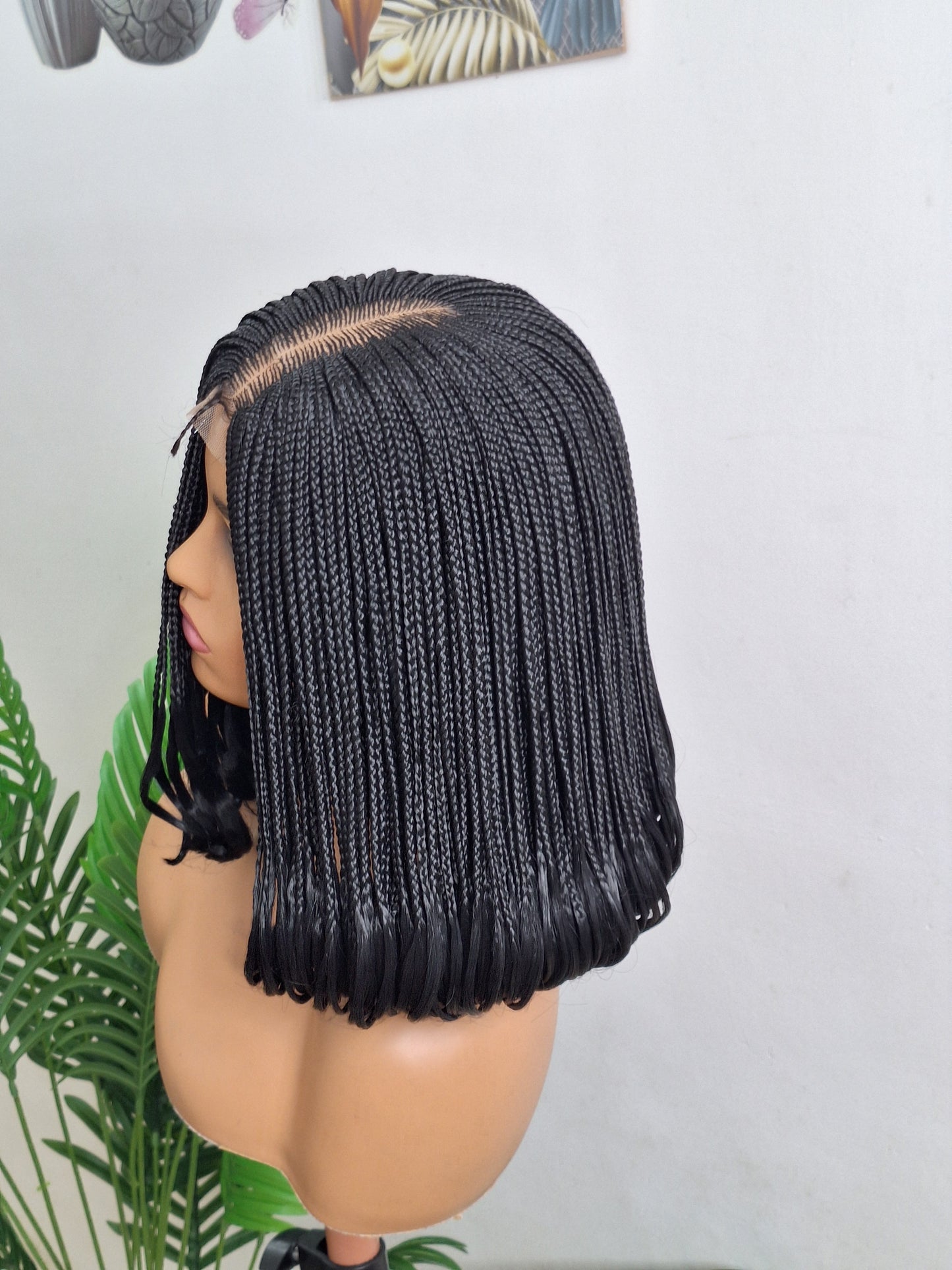 Bob braided wig gluelesswig wig