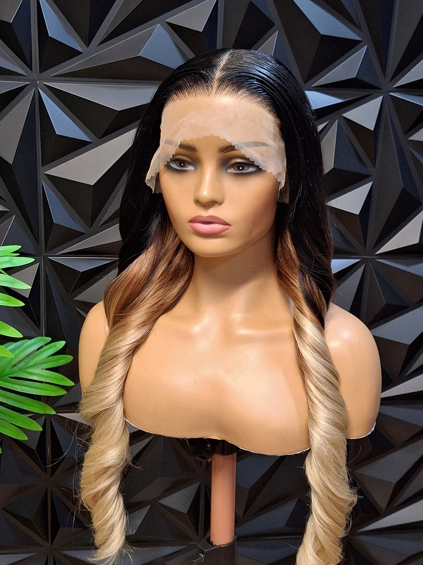 Black to Blonde Ombre Lace Front Wig