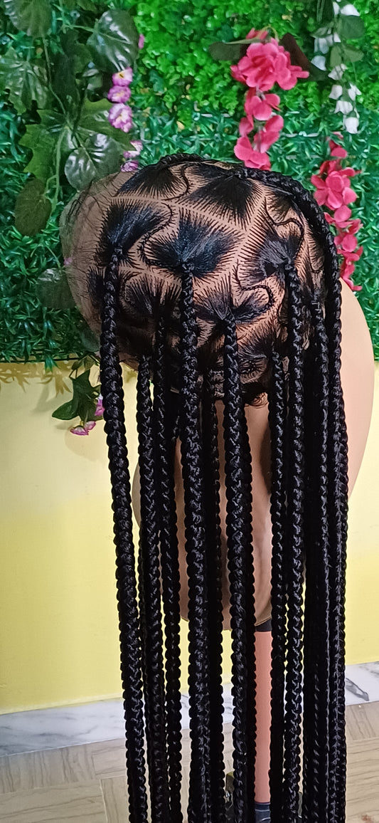 Knotless &cornrow gluless wig