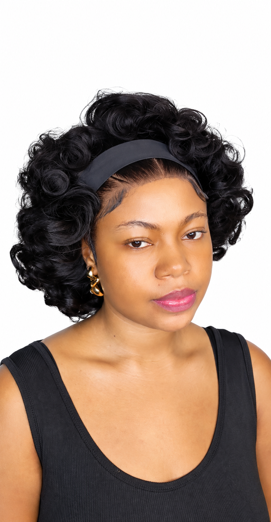 FHB Luxury Headband Wig – Voluminous Curly