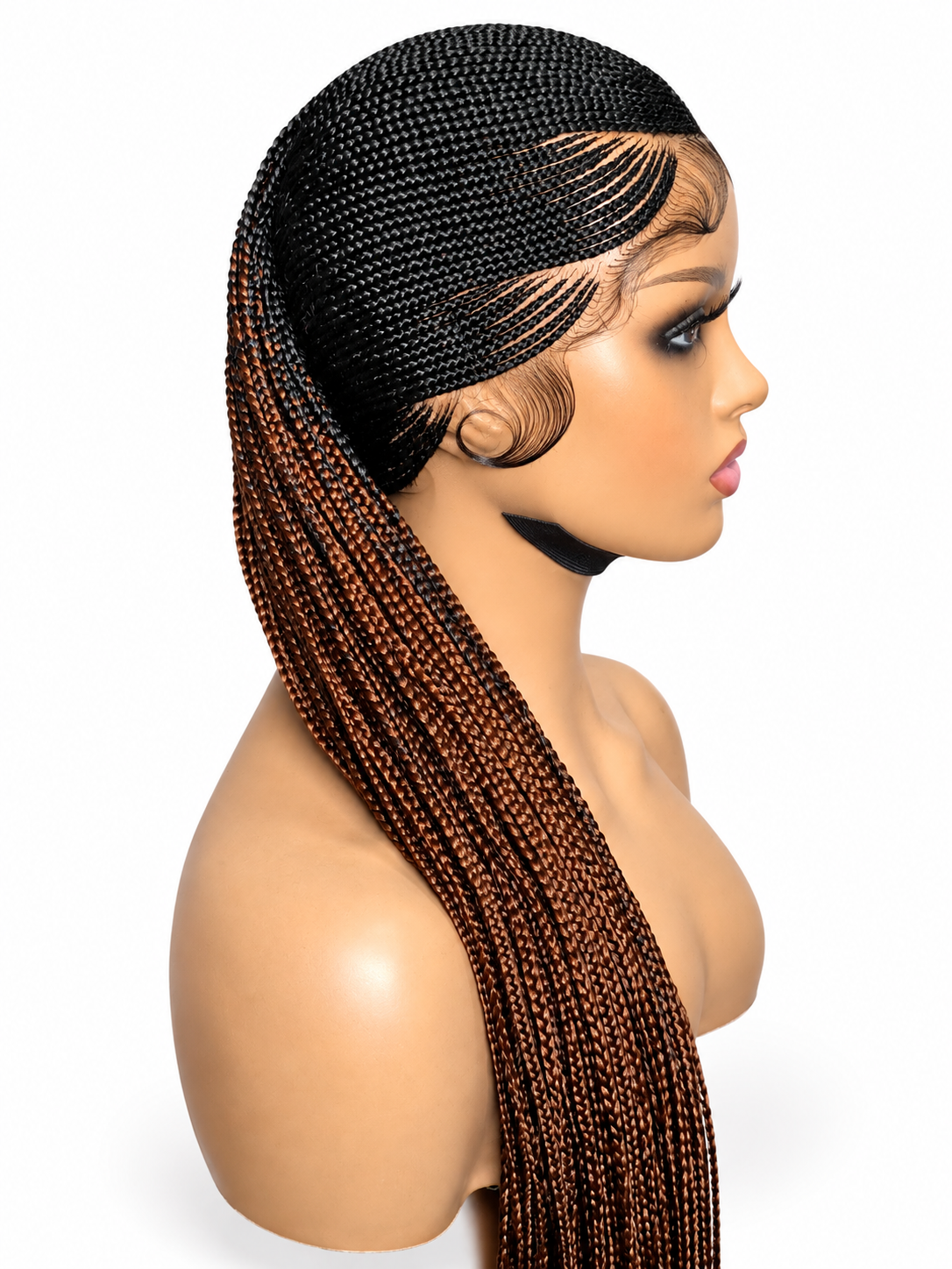 FHB Luxury Cornrows Braided Wig