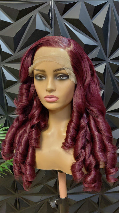 Royal Burgundy Bounce Blended Wig