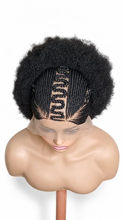 Cornrows/Afro Wig BW-0012