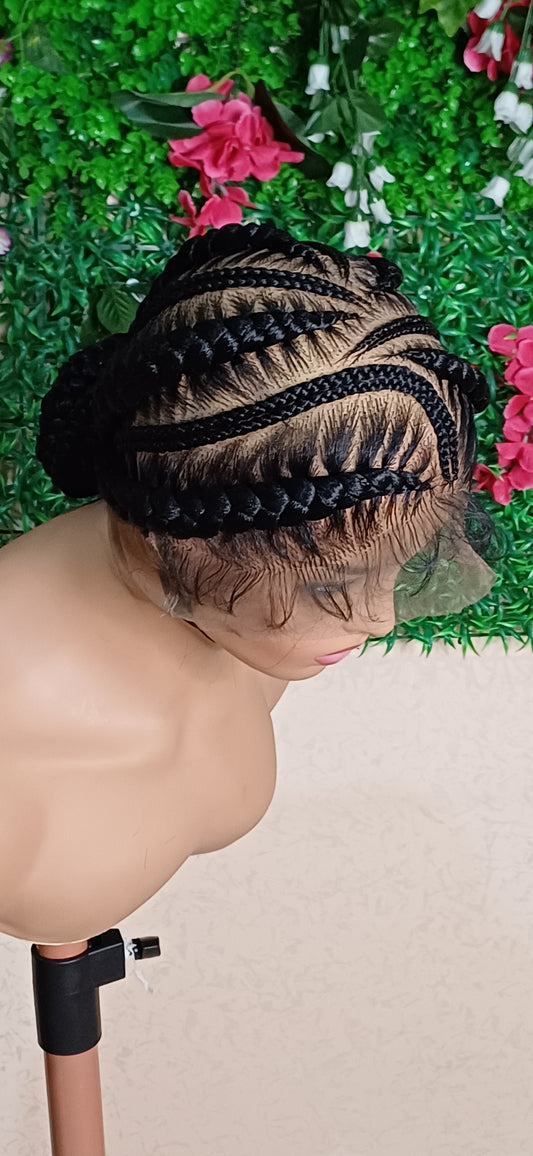 Cornrows gluless wig