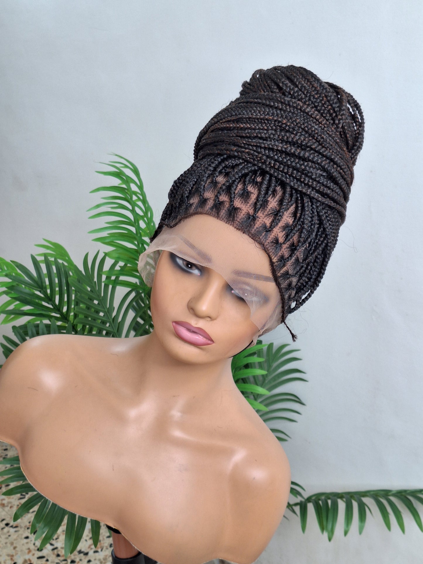 Knotless braided wig