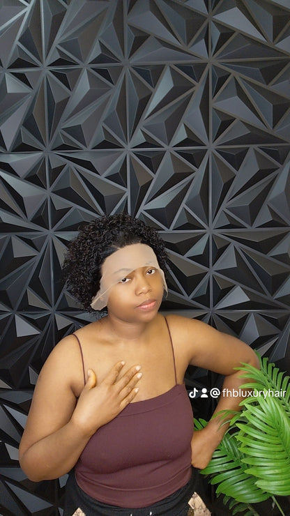 Pixie 💯 Human hair gluless wig