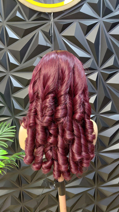 Royal Burgundy Bounce Blended Wig