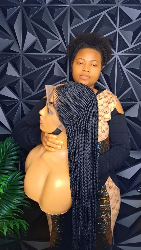 Cornrow braided wig glueless