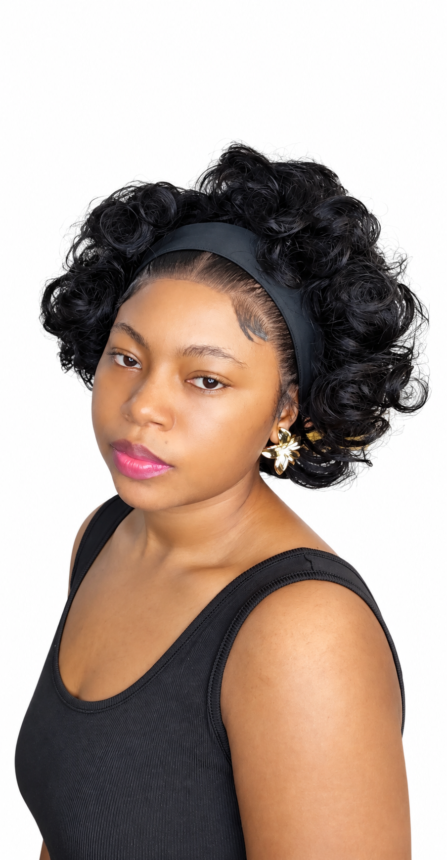 FHB Luxury Headband Wig – Voluminous Curly