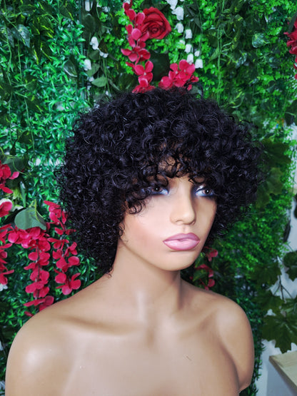 💯 Human hair gluless wig