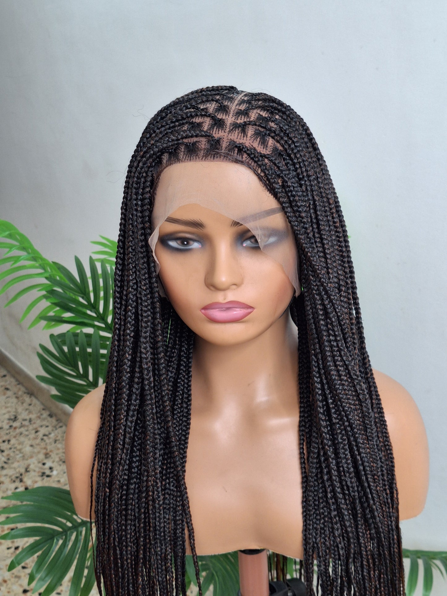 Knotless braided wig