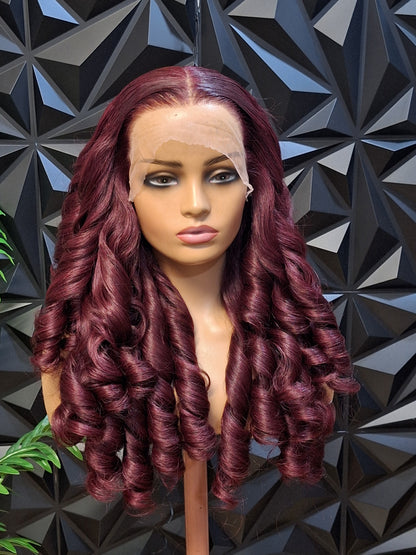 Royal Burgundy Bounce Blended Wig