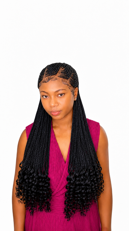 FHB cornrow Curl-End Braids