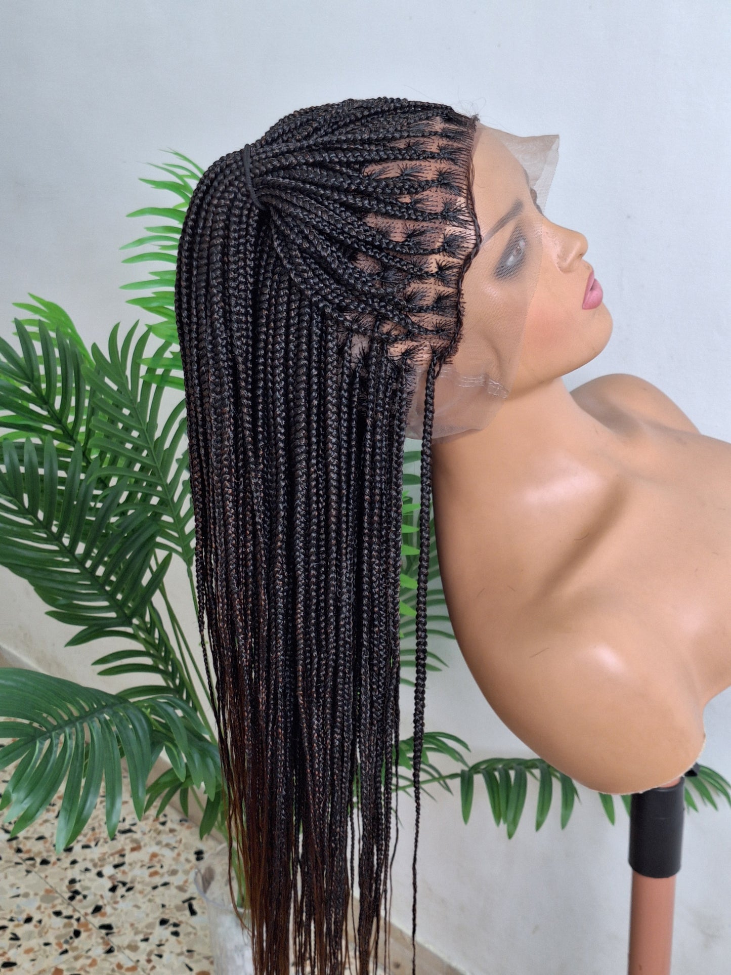 Knotless braided wig