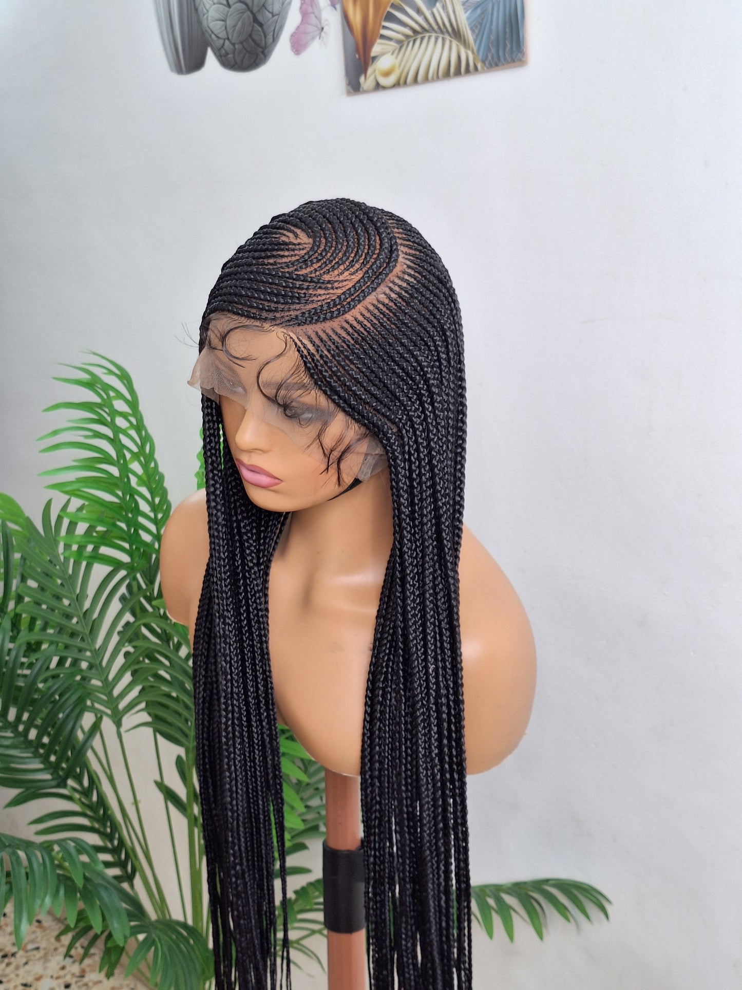 Cornrow braided wig two step