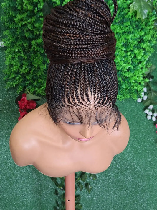 Braided wig with full lace