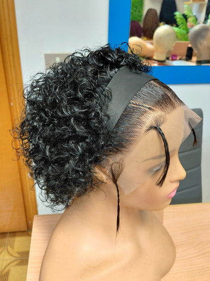 FHB Pixie cut Band Wig With Frontal