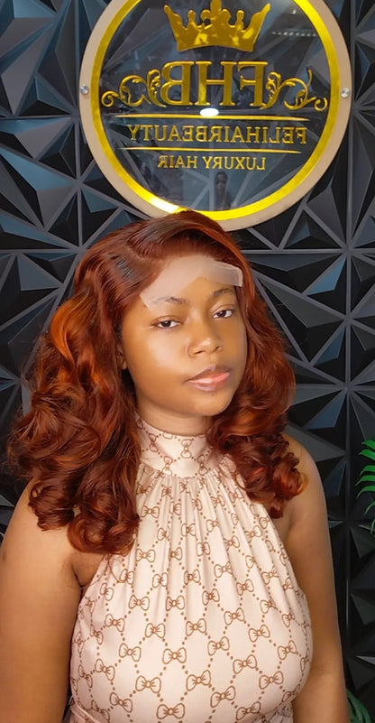 FHB Copper Bounce Human Hair Wig