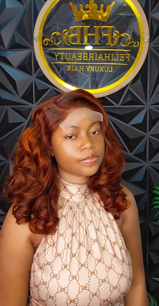 FHB Copper Bounce Human Hair Wig