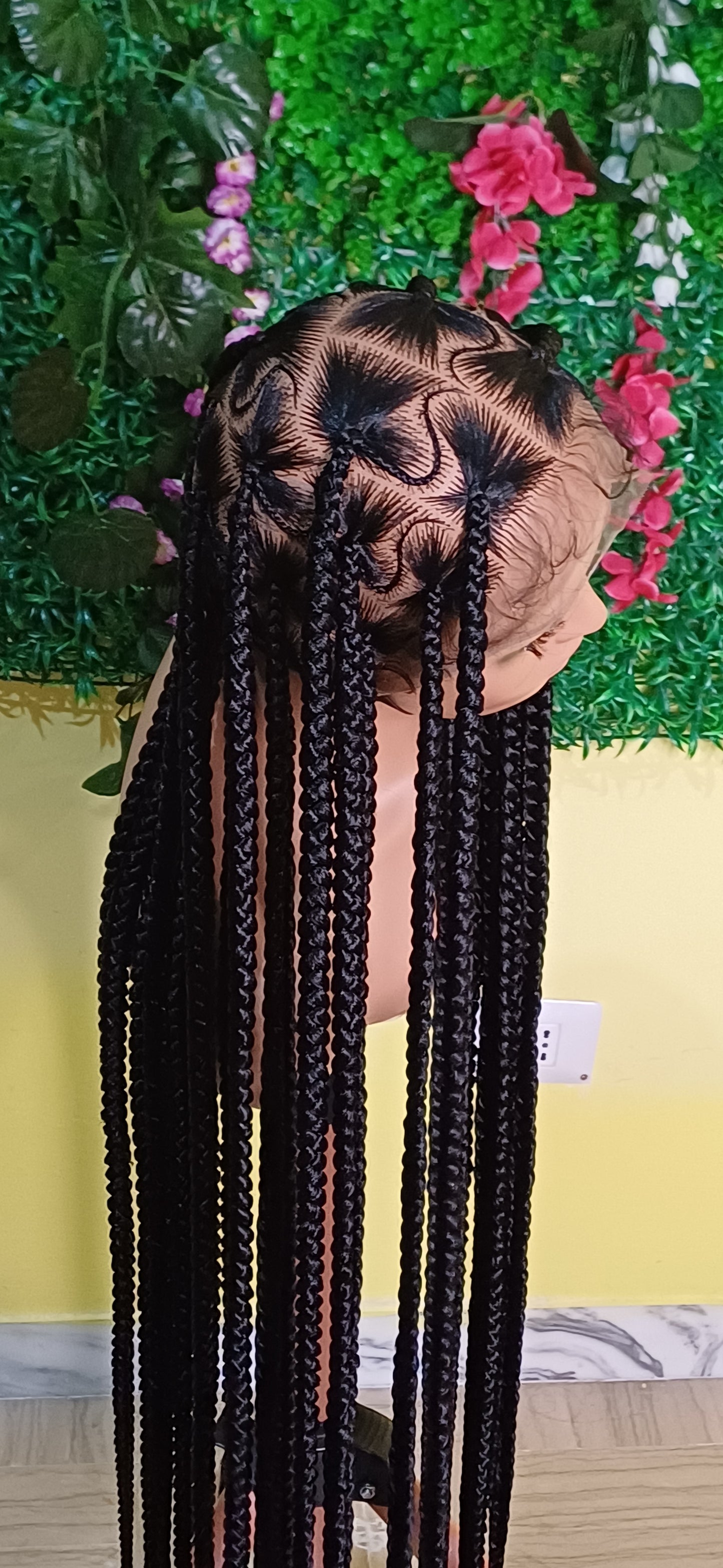 Knotless &cornrow gluless wig