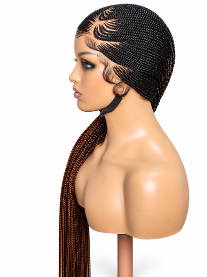 FHB Luxury Cornrows Braided Wig