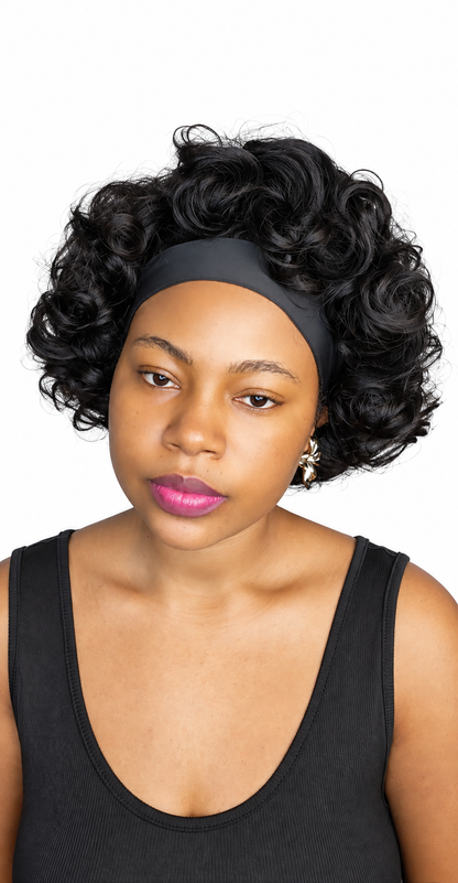FHB Luxury Headband Wig – Voluminous Curly