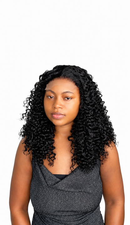 FHB Pixie curls 16" with 5x5 closure