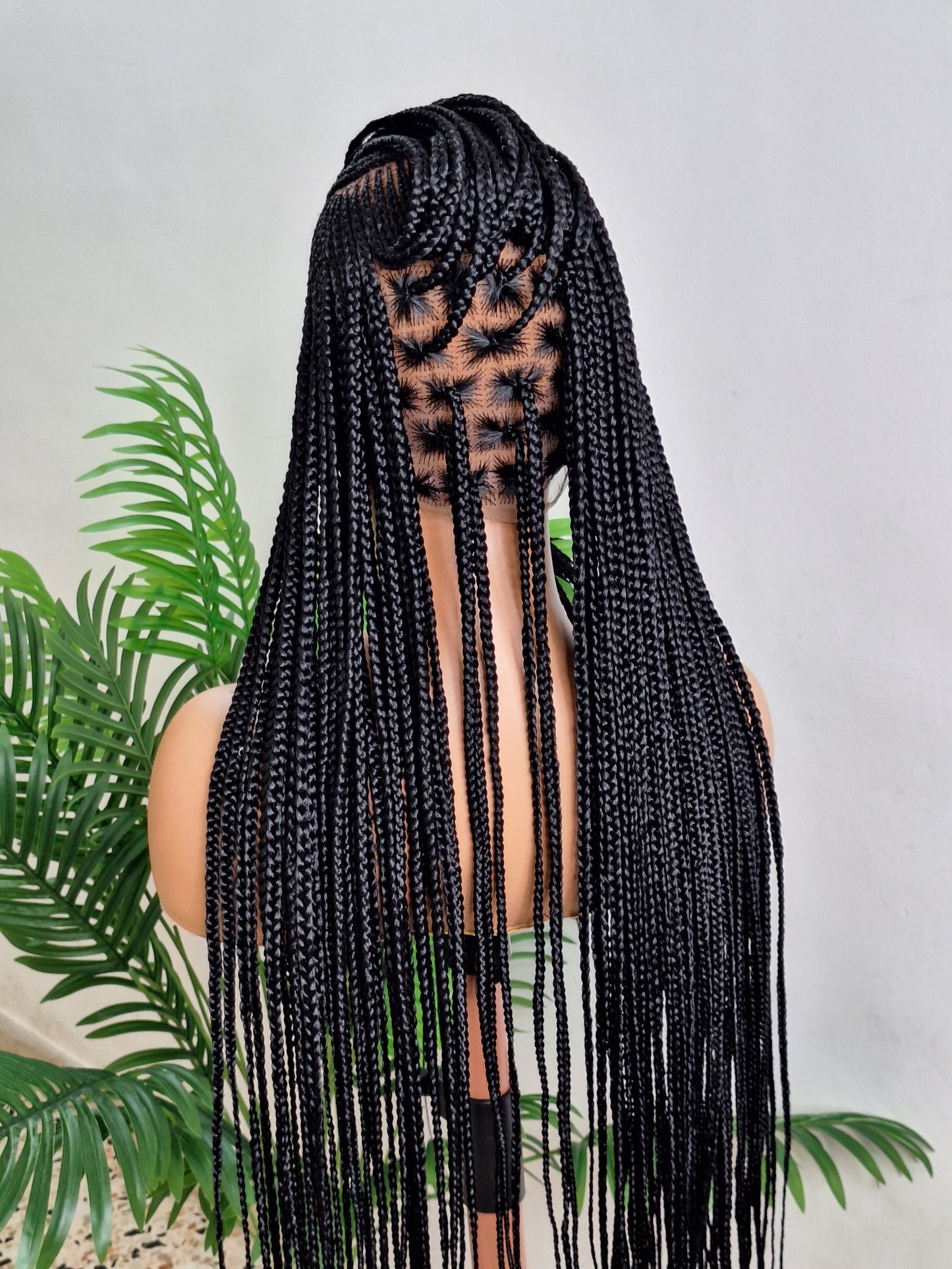 Cornrow braided wig two step