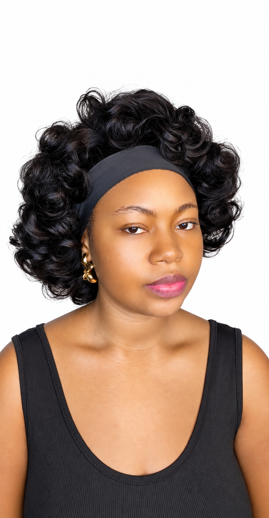 FHB Luxury Headband Wig – Voluminous Curly