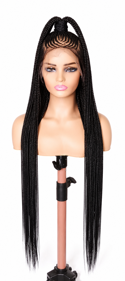 BW-008- Cornrow braided wig
