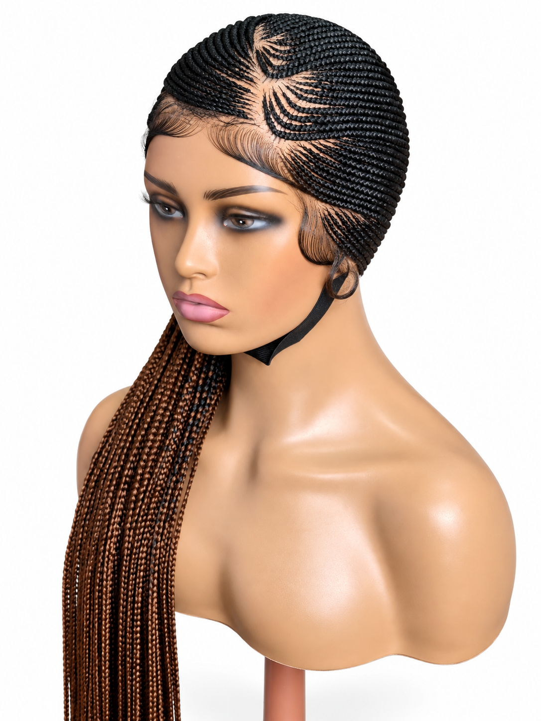 FHB Luxury Cornrows Braided Wig